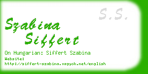 szabina siffert business card
